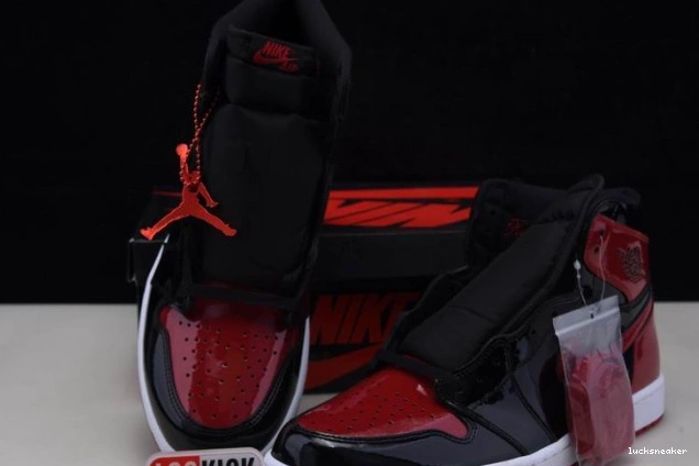 Cheap LUCY 1 High 555088-063 Bred OG Air Jordan Patent 0727